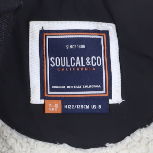 SoulCal & Co Boys Black Puffer Jacket 7-8 Years