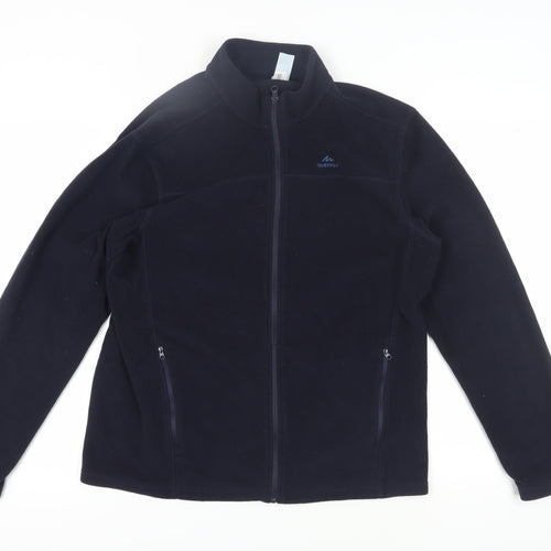 Quechua Men's Black Fleece Hiking Jacket XL