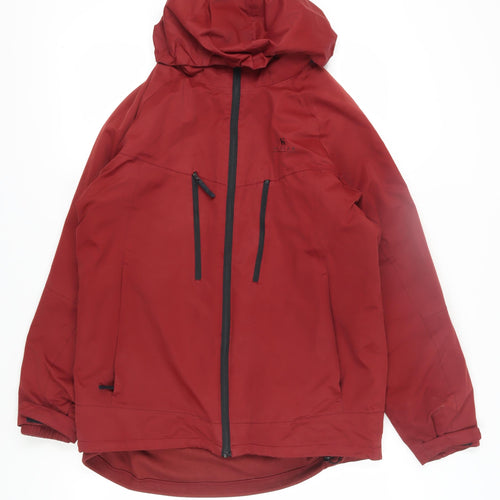 Hi Gear Men's Red Hooded Waterproof Jacket - Medium