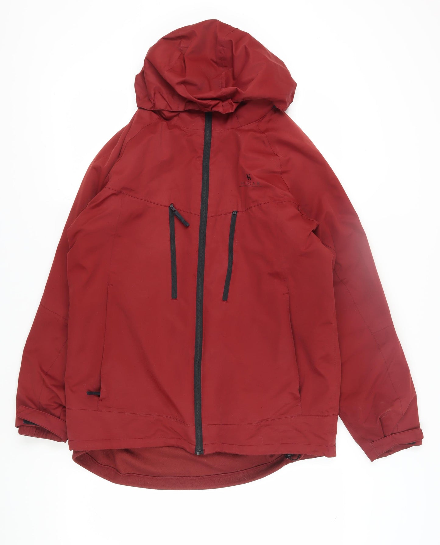 Hi Gear Men's Red Hooded Waterproof Jacket - Medium