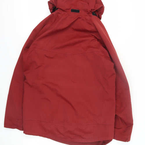 Hi Gear Men's Red Hooded Waterproof Jacket - Medium