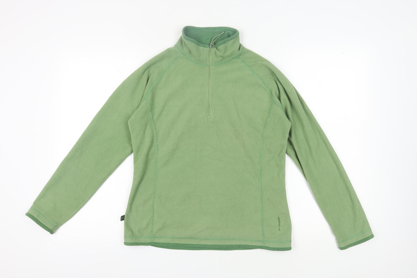 Mountain Life Women's Green 1/4 Zip Fleece Sweatshirt Size 12
