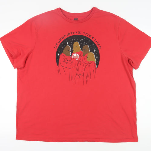 Star Wars Men's Red 2XL Movie Graphic T-Shirt