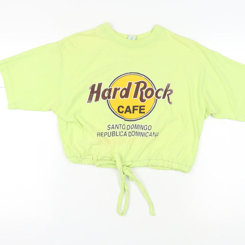 Velero Sport Hard Rock Cafe Unisex Green Cropped T-Shirt, Medium, Casual