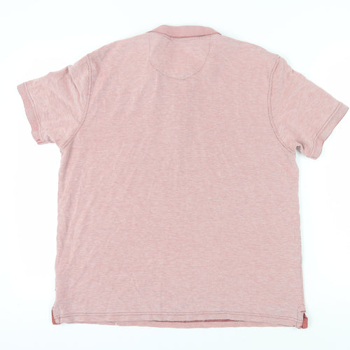 Jasper Conran Men's Pink Cotton Polo Shirt L Casual