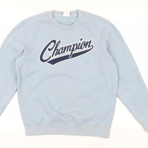 Champion Men's Blue Pullover Sweatshirt S Logo