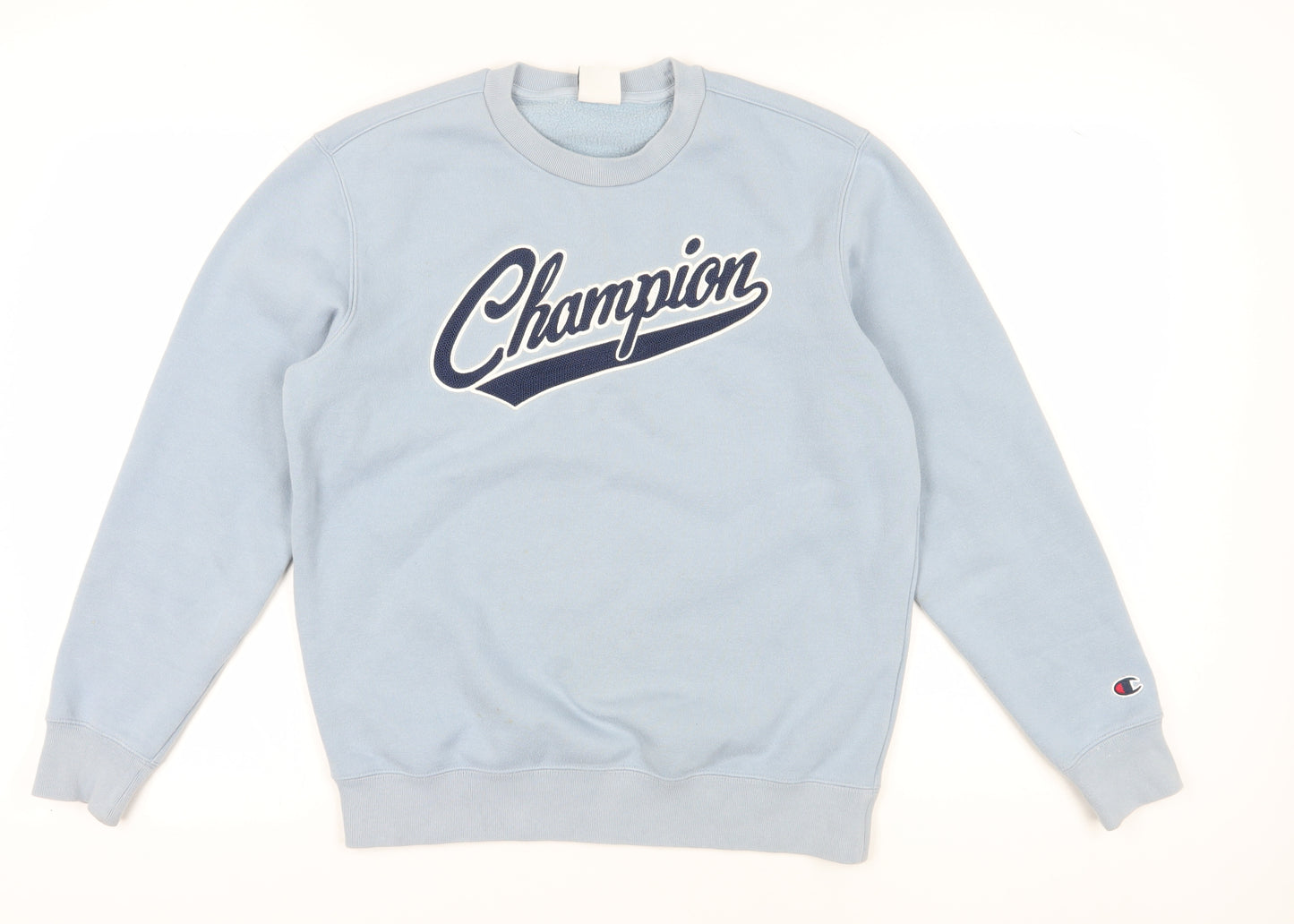 Champion Men's Blue Pullover Sweatshirt S Logo