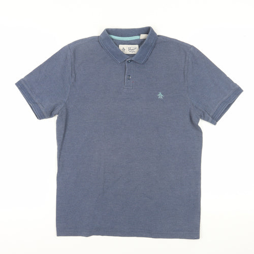 Original Penguin Men's Blue Polo Shirt, Size S