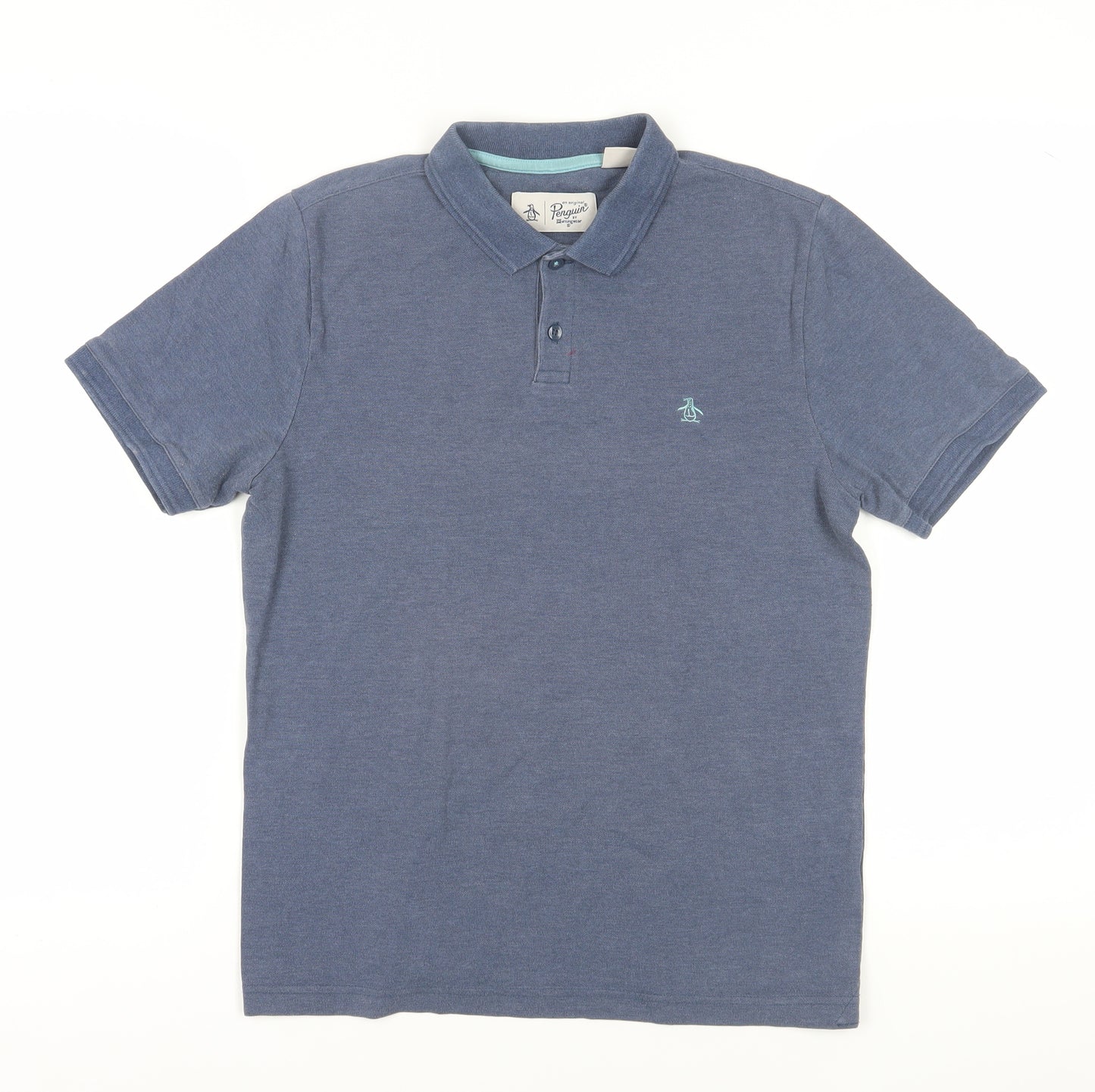 Original Penguin Men's Blue Polo Shirt, Size S