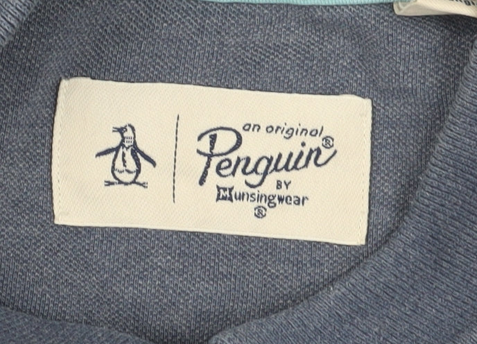 Original Penguin Men's Blue Polo Shirt, Size S
