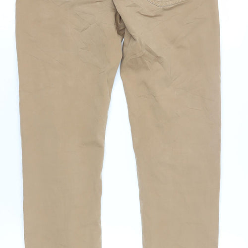 Zara Men Beige Chino Trousers Size M Straight Fit