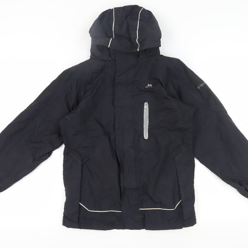 Trespass Boys Black Rain Coat 11-12 Years Waterproof Jacket