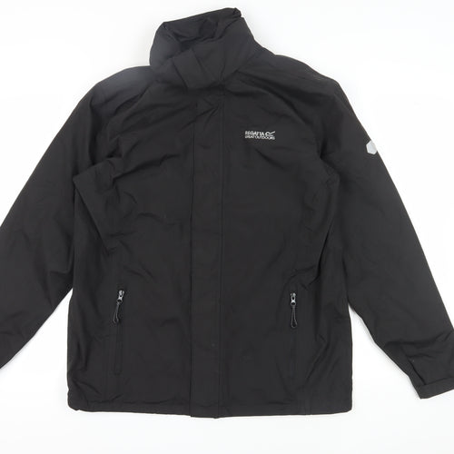 Regatta Men's Black Waterproof Rain Coat Jacket L