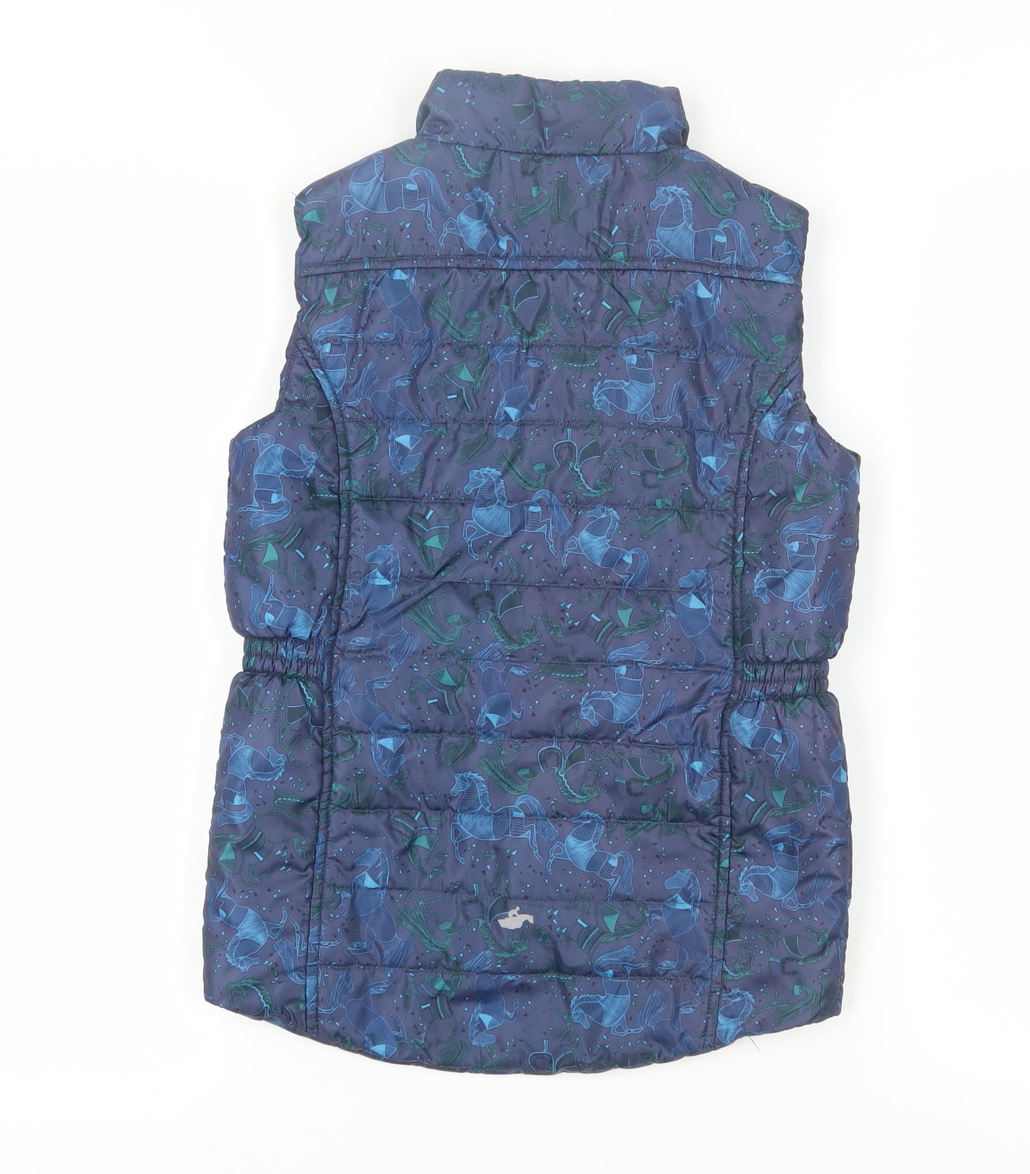 Harry Hall Girls Blue Quilted Waistcoat Age 11-12