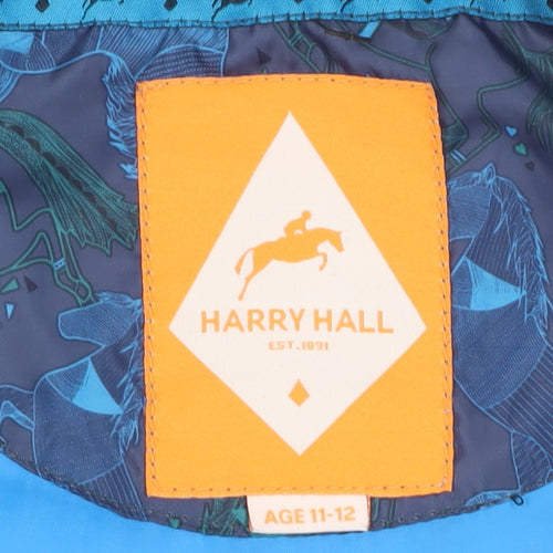 Harry Hall Girls Blue Quilted Waistcoat Age 11-12