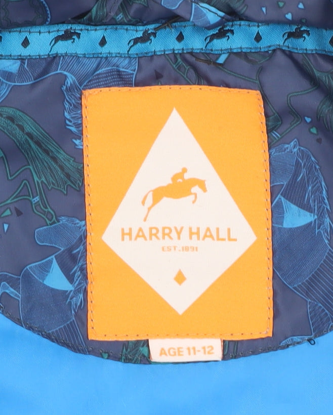 Harry Hall Girls Blue Quilted Waistcoat Age 11-12