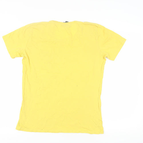 globalculture Unisex Yellow XL T-Shirt Round Neck Casual