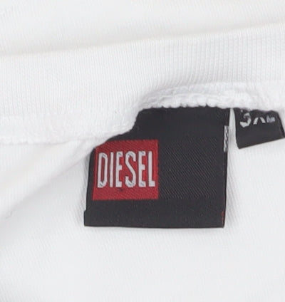 Diesel Men's White 3XL Graphic Print T-Shirt