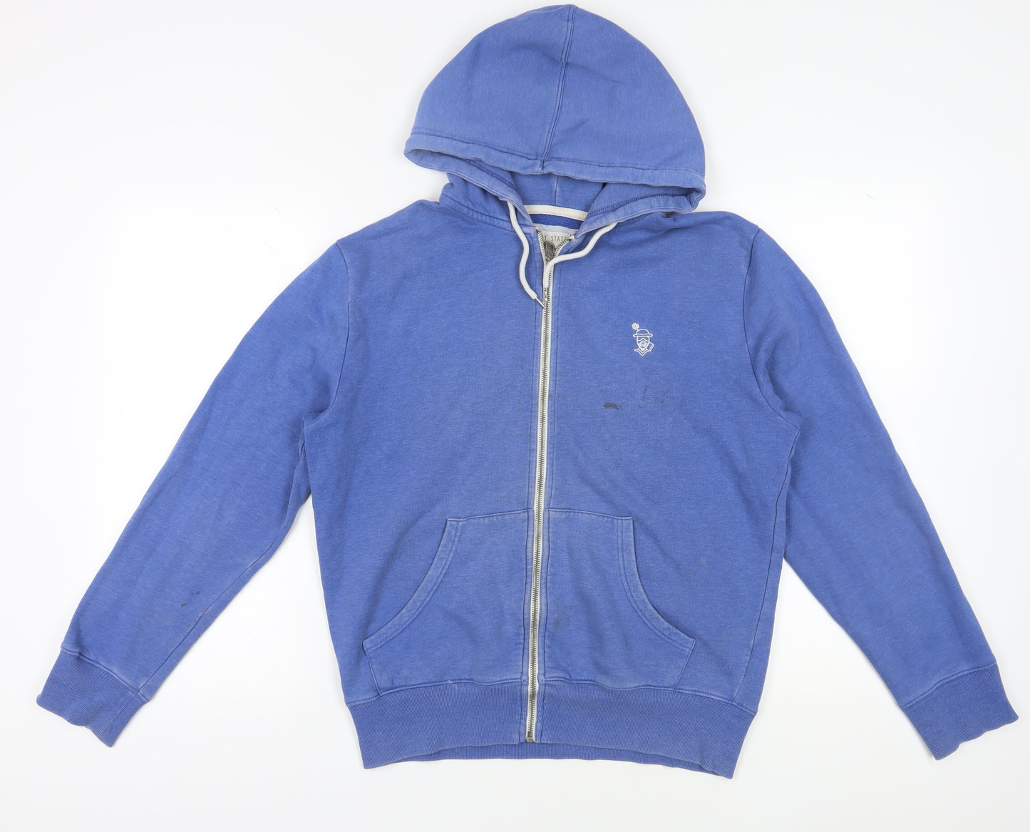 Nanny State Men's Blue XL Full Zip Hoodie with Logo
