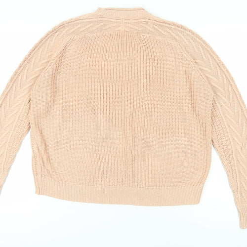 Pull&Bear Beige Crew Neck Women's Jumper Size 12