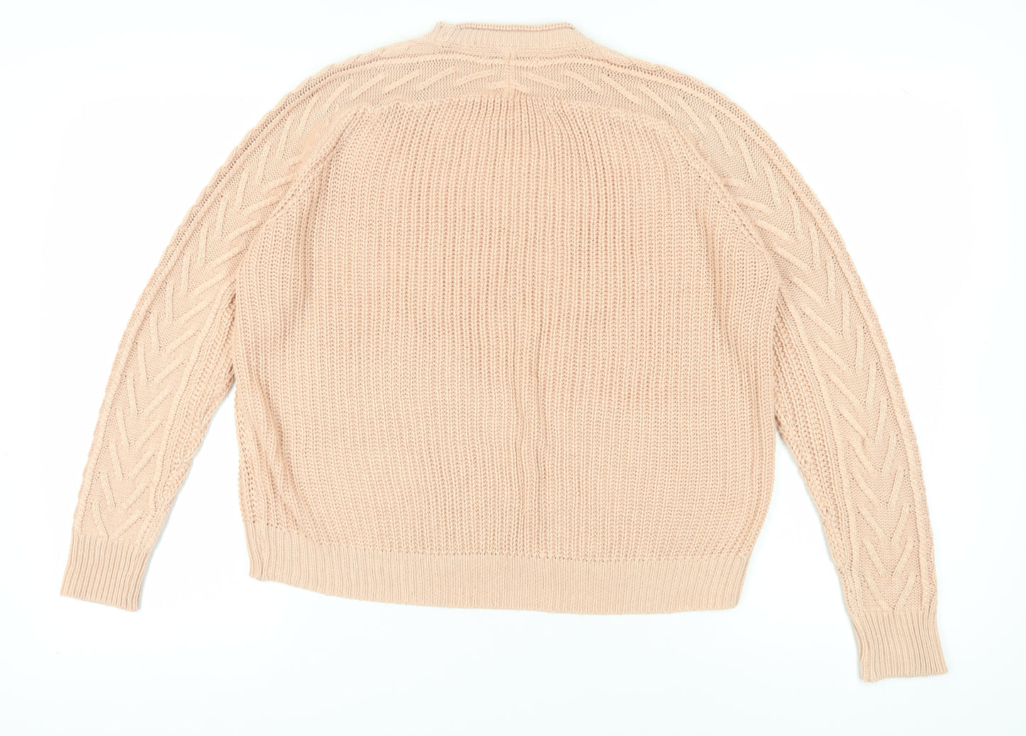 Pull&Bear Beige Crew Neck Women's Jumper Size 12