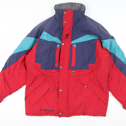Trespass Men's Red Puffer Jacket Medium Outdoor