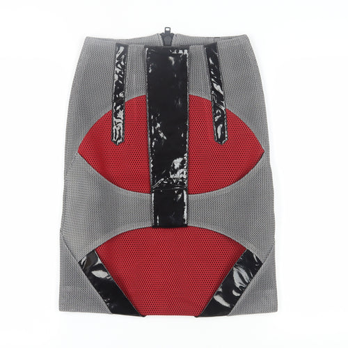 KIX KIX Stylish Women's Grey Pencil Skirt, Size S