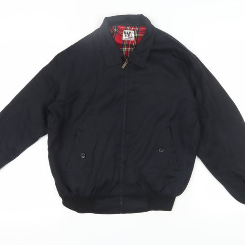 Warrior Men's Black Bomber Jacket, Size S, Casual Style
