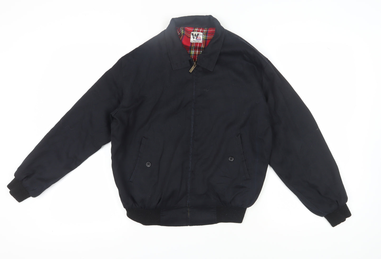 Warrior Men's Black Bomber Jacket, Size S, Casual Style