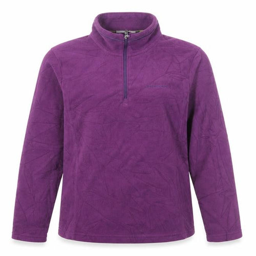 Craghoppers Women's Purple Fleece 1/2 Zip Sweatshirt, Size 10