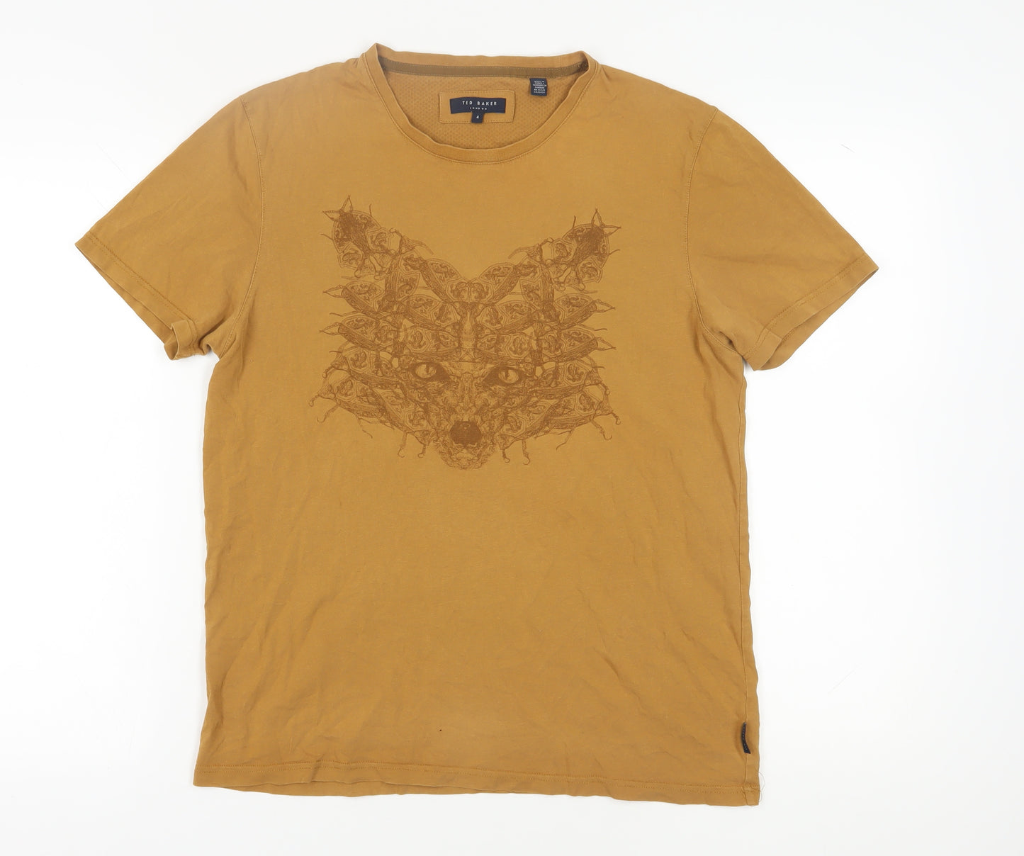 Ted Baker Men's Brown Animal Graphic T-Shirt, Size L