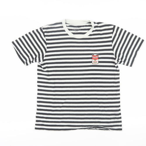 SPZ NY Unisex Black Striped Ringer T-Shirt S