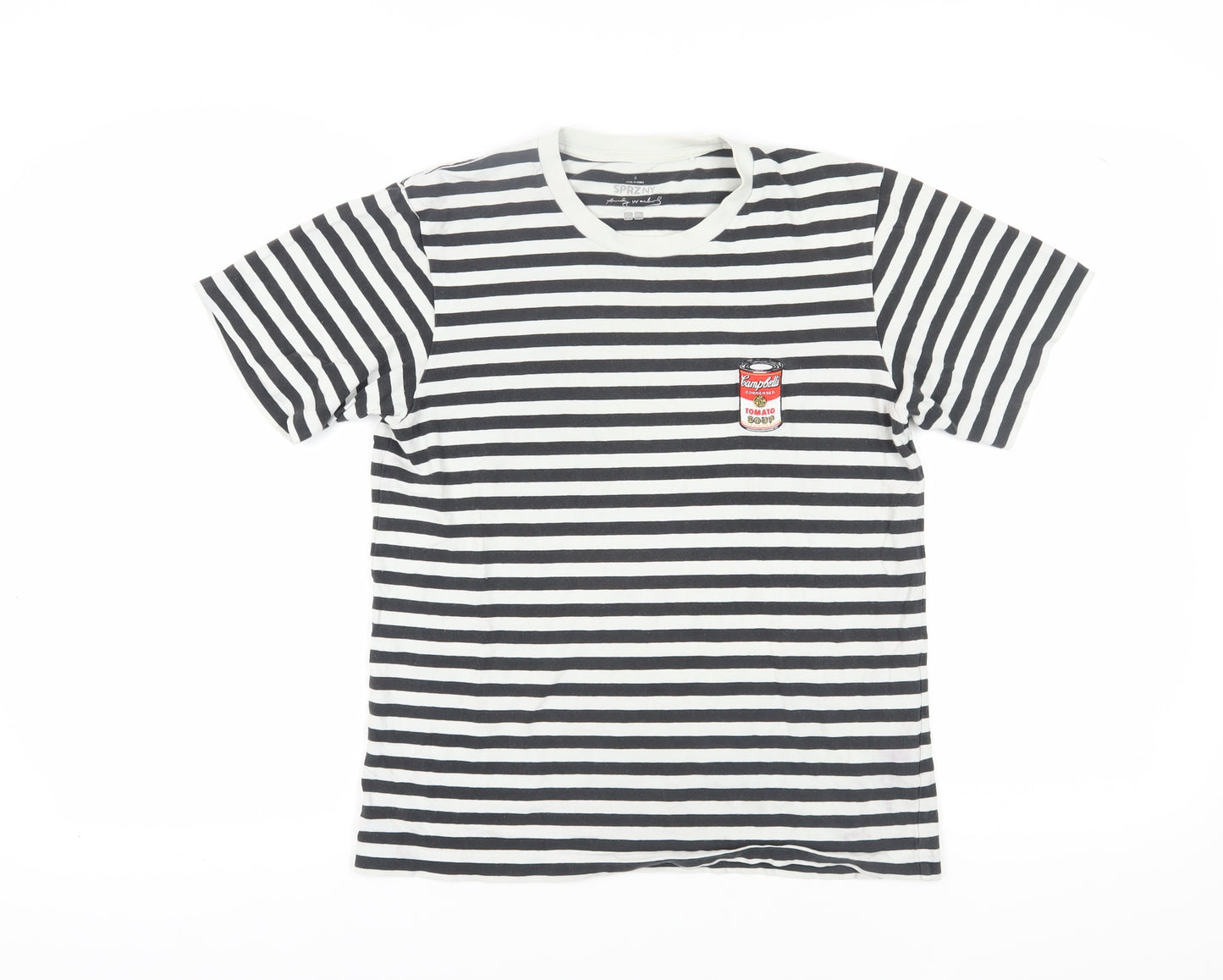 SPZ NY Unisex Black Striped Ringer T-Shirt S