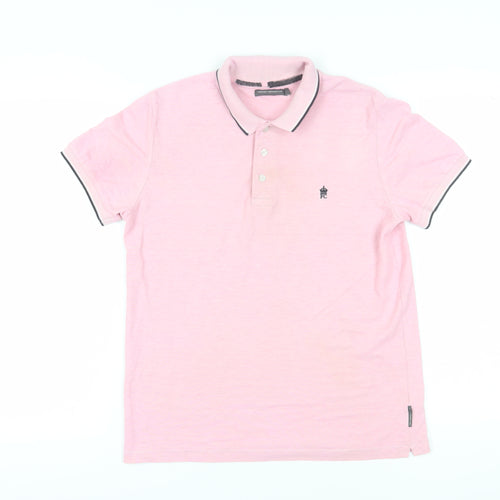 French Connection Men's Pink Polo M Short Sleeve