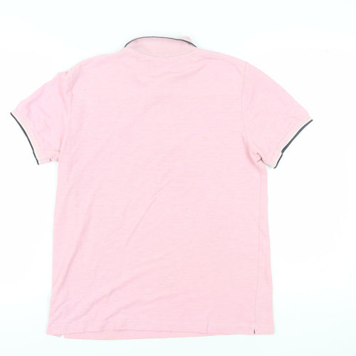 French Connection Men's Pink Polo M Short Sleeve