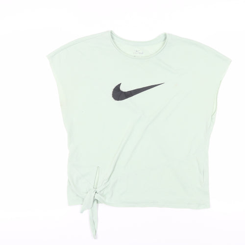 Nike Women's Green Sleeveless T-Shirt, M - Sports Basic