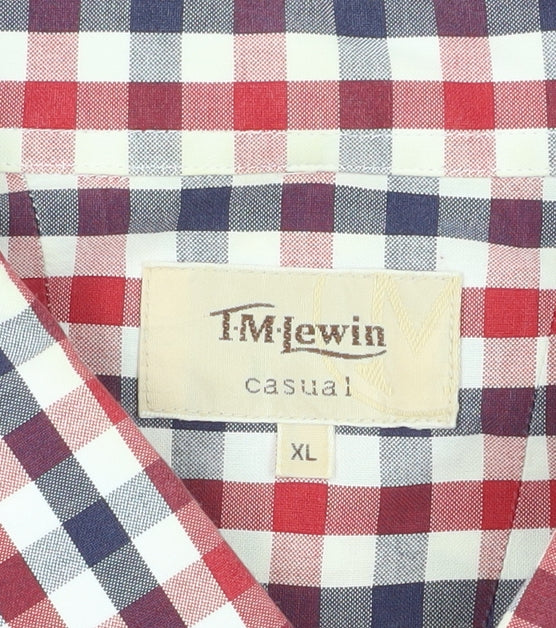 TM Lewin Men's Multicoloured XL Check Shirt