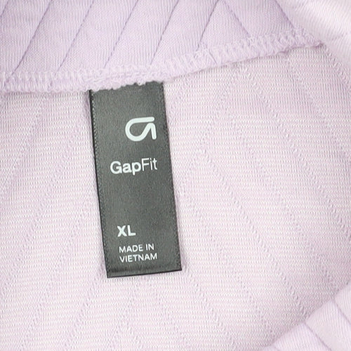 GapFit Women's Purple XL Mock Neck Sweatshirt