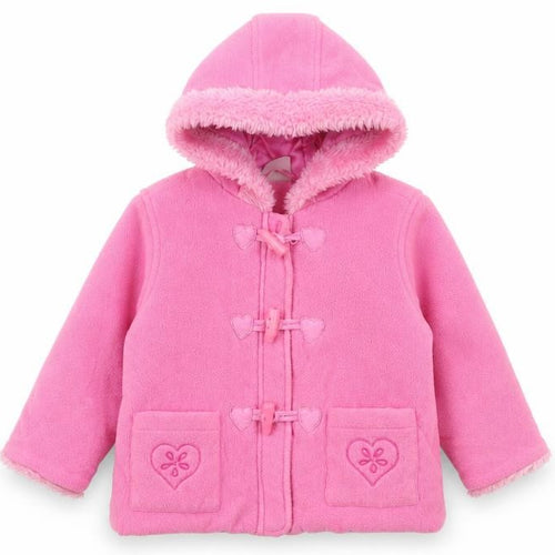 Ladybird Pink Girls Duffle Coat 12-18m, Hooded Winter Wear
