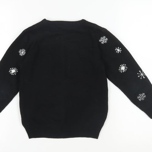 Star Wars Boys Black Pullover Jumper 7-8 Years Mandalorian