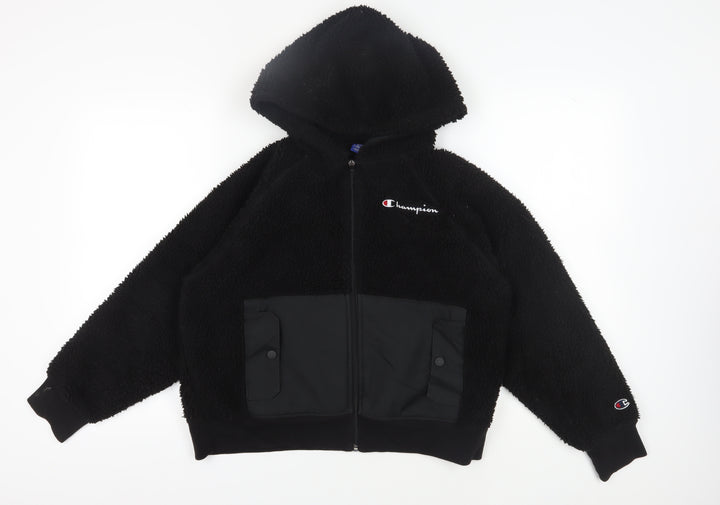 Champion Women's Black Fleece Puffer Jacket Medium