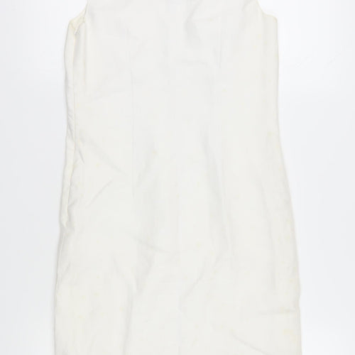 L.K. Bennett Women's Ivory Sequin Sheath Dress Size 6
