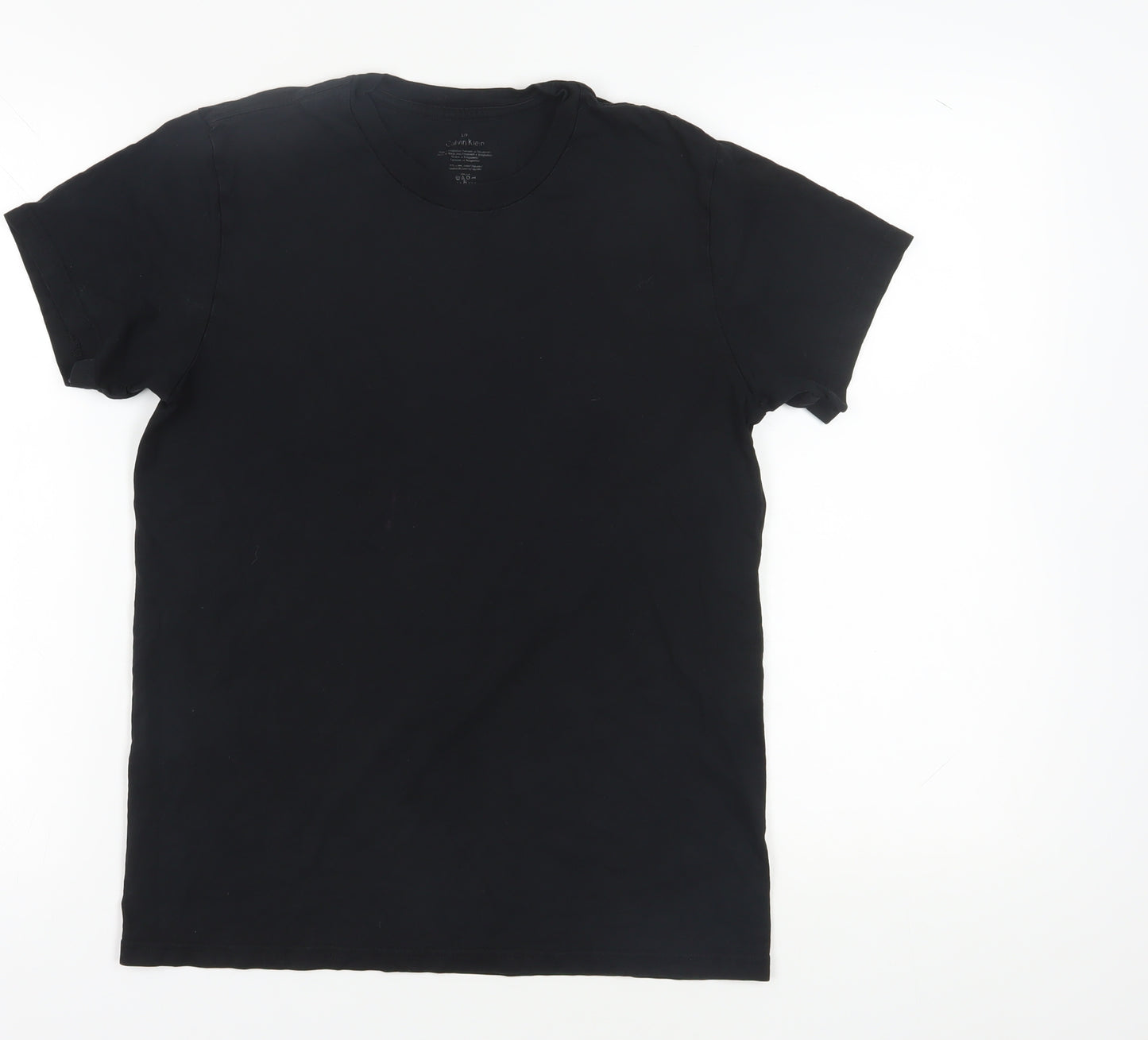 Calvin Klein Men's Black S Cotton Crew Neck T-Shirt