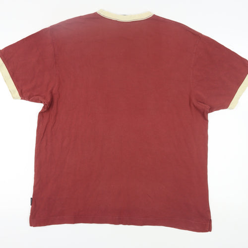 Rockport Men's Red Logo T-Shirt, Size L, Crew Neck, Cotton