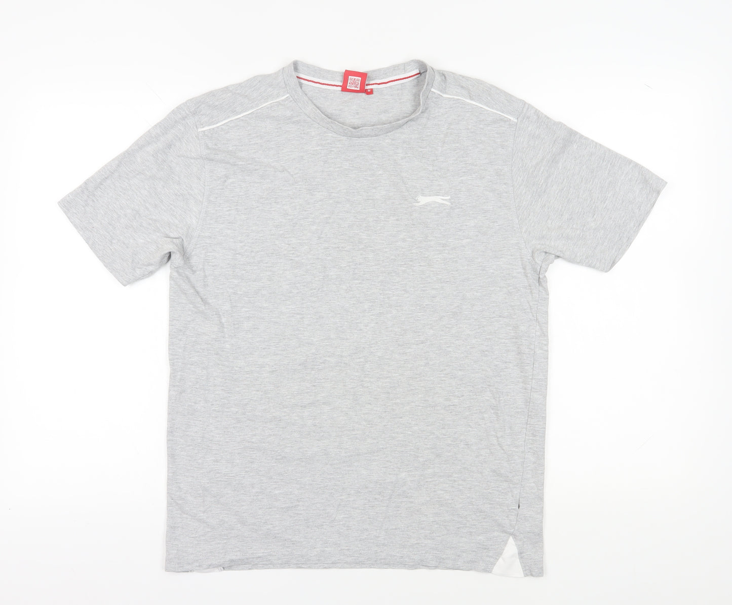 Slazenger Men's Grey Cotton Crew Neck T-Shirt M