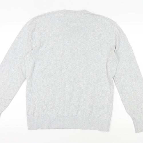 Gap Men's Grey Cotton Pullover Jumper M