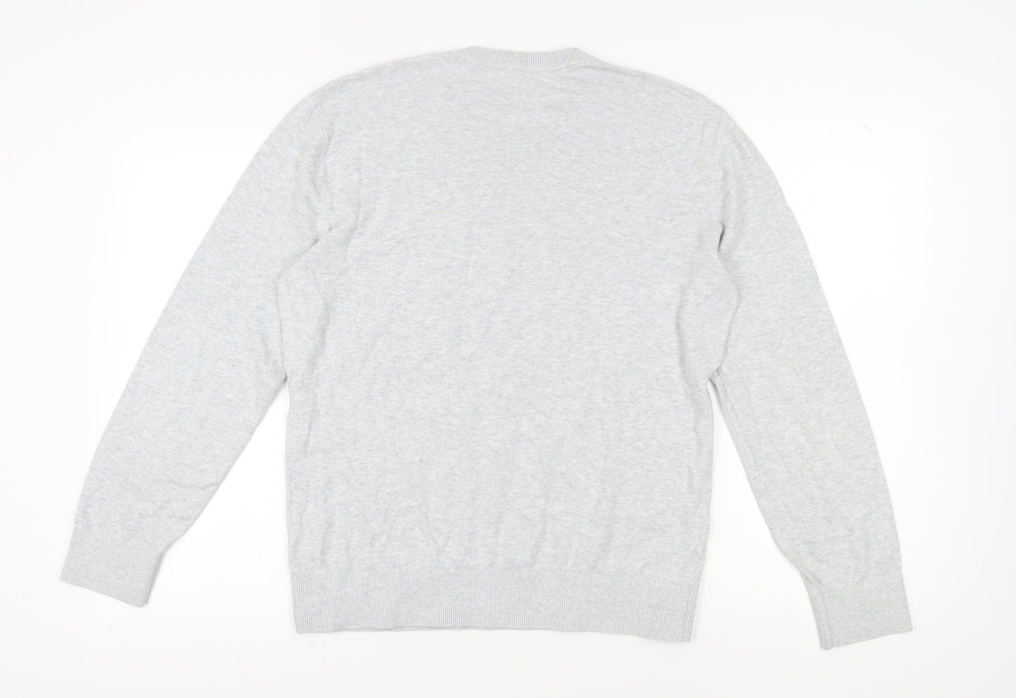 Gap Men's Grey Cotton Pullover Jumper M