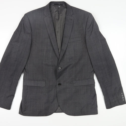 Next Men's Grey Slim Fit Blazer - 42L