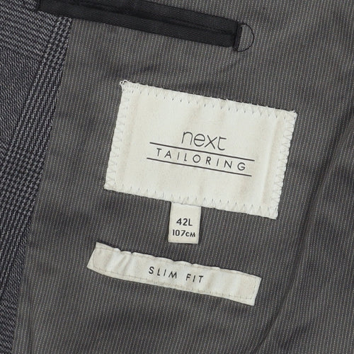 Next Men's Grey Slim Fit Blazer - 42L