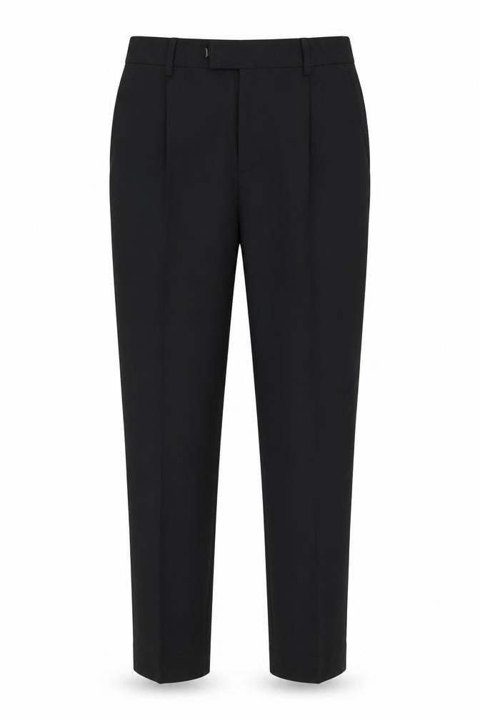 Front view of ASOS DESIGN Men's Black Trousers, size M